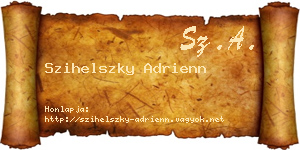 Szihelszky Adrienn névjegykártya